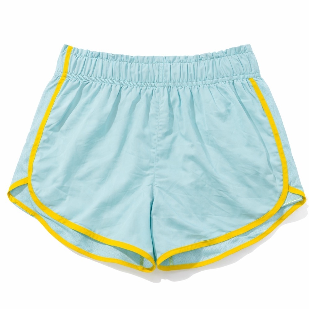 Nike Dri-FIT Running Shorts XL 3β Inseam Blue Yellow Trim Athletic - Picture 2 of 3